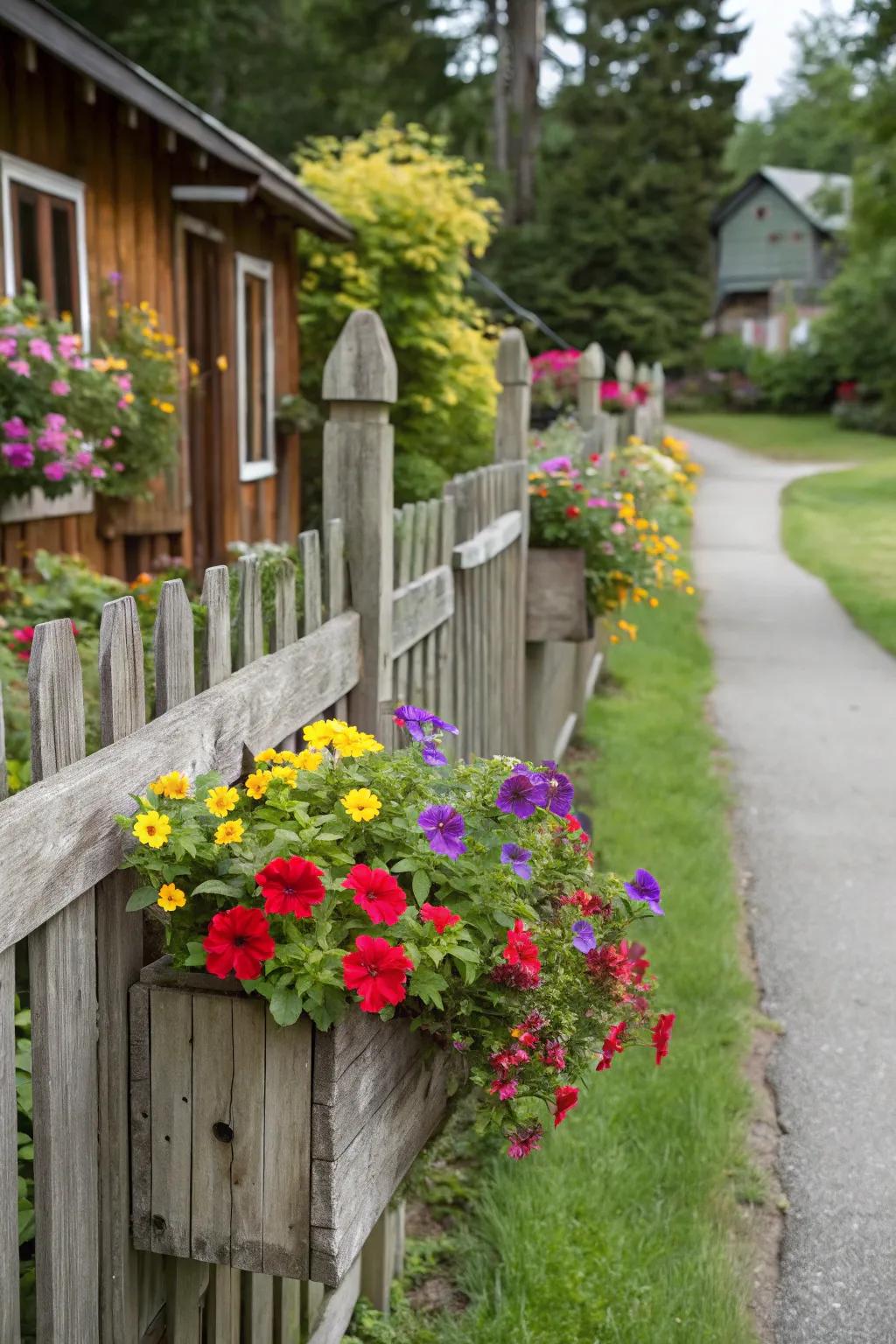 Decorate your fence with planter boxes and custom accents.