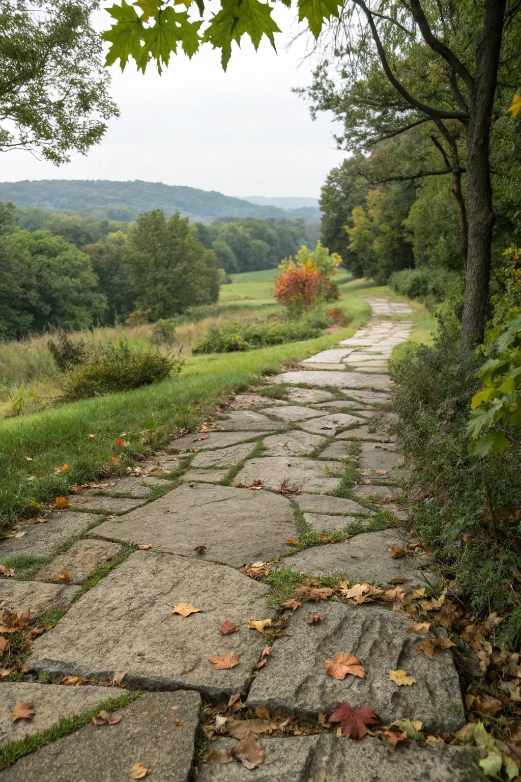 Quarry stone pavers deliver rugged natural character.