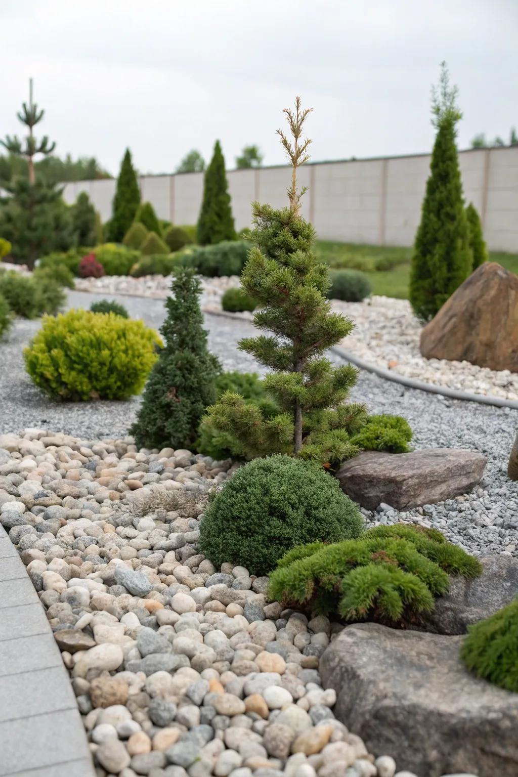 Small dwarf conifers for evergreen rock gardens
