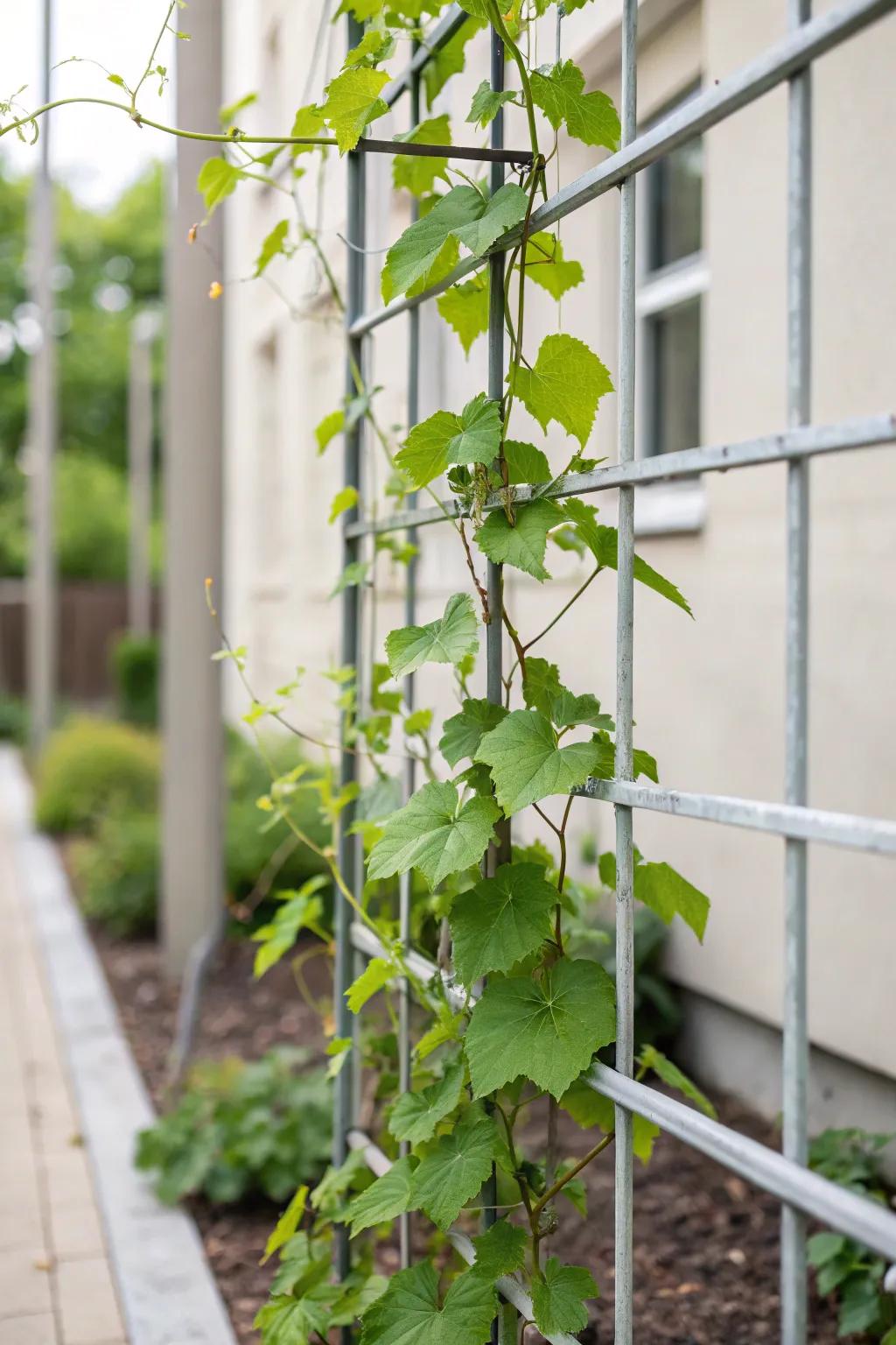 Simplicity meets function with a minimalist trellis design.
