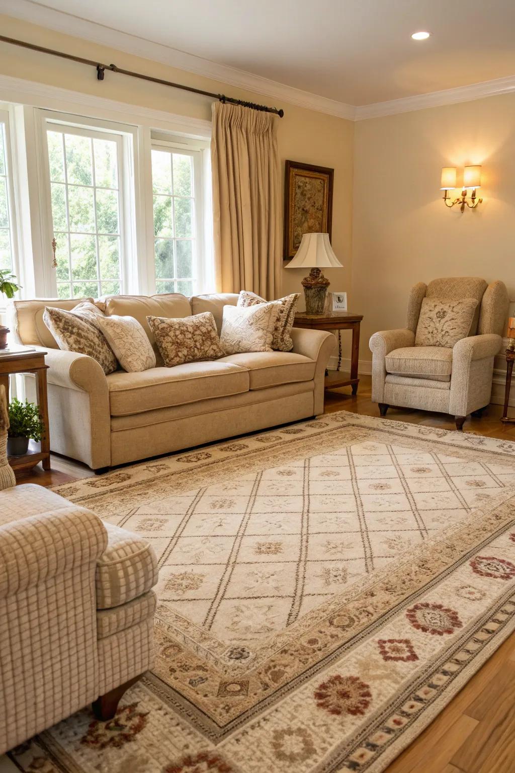Mixing textiles boosts warmth.