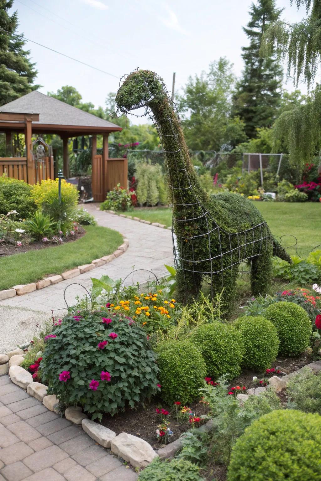 Unleash creativity with wire-framed topiary shapes.