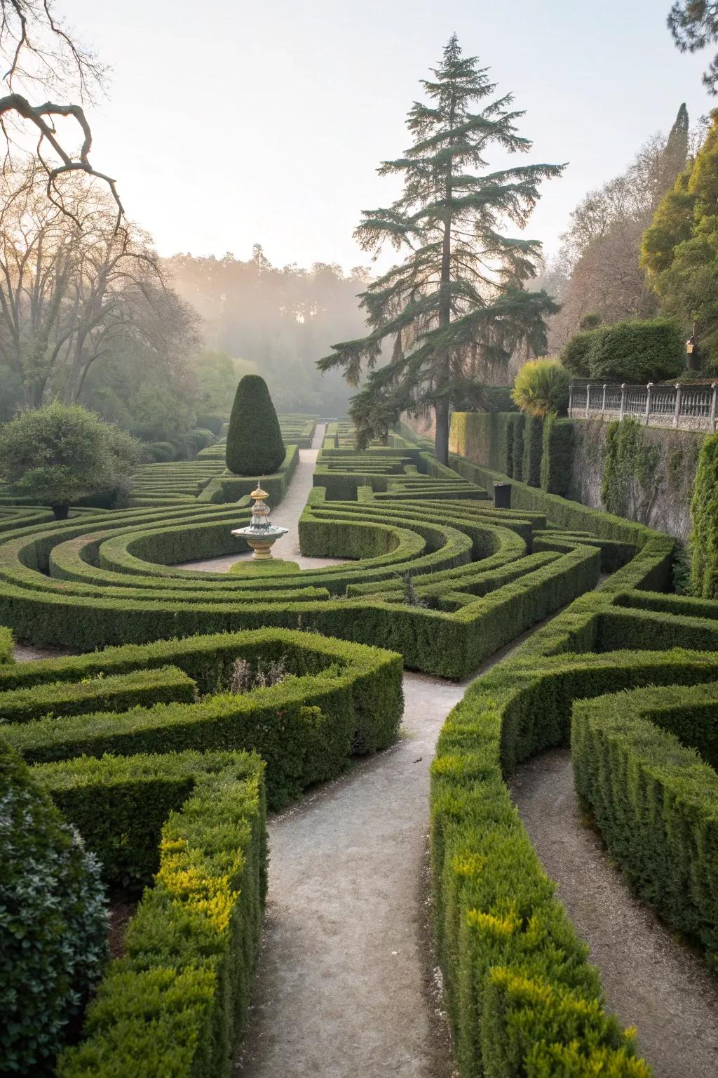Add adventure to your garden with a topiary maze.