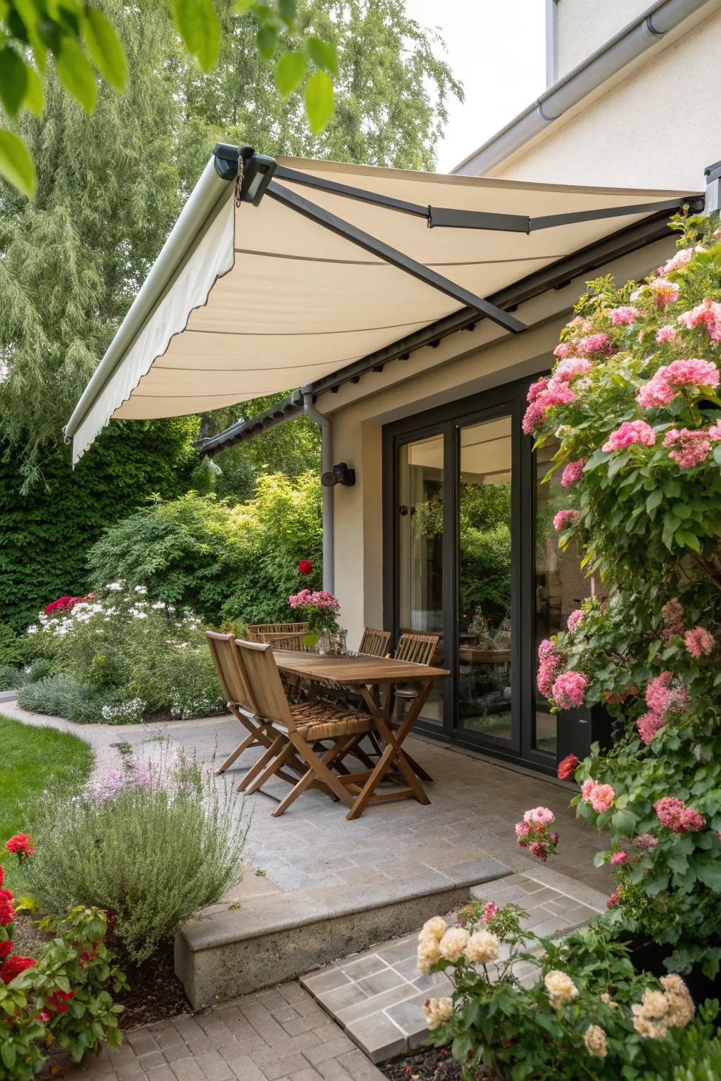 Blend your awning seamlessly into natural surroundings.