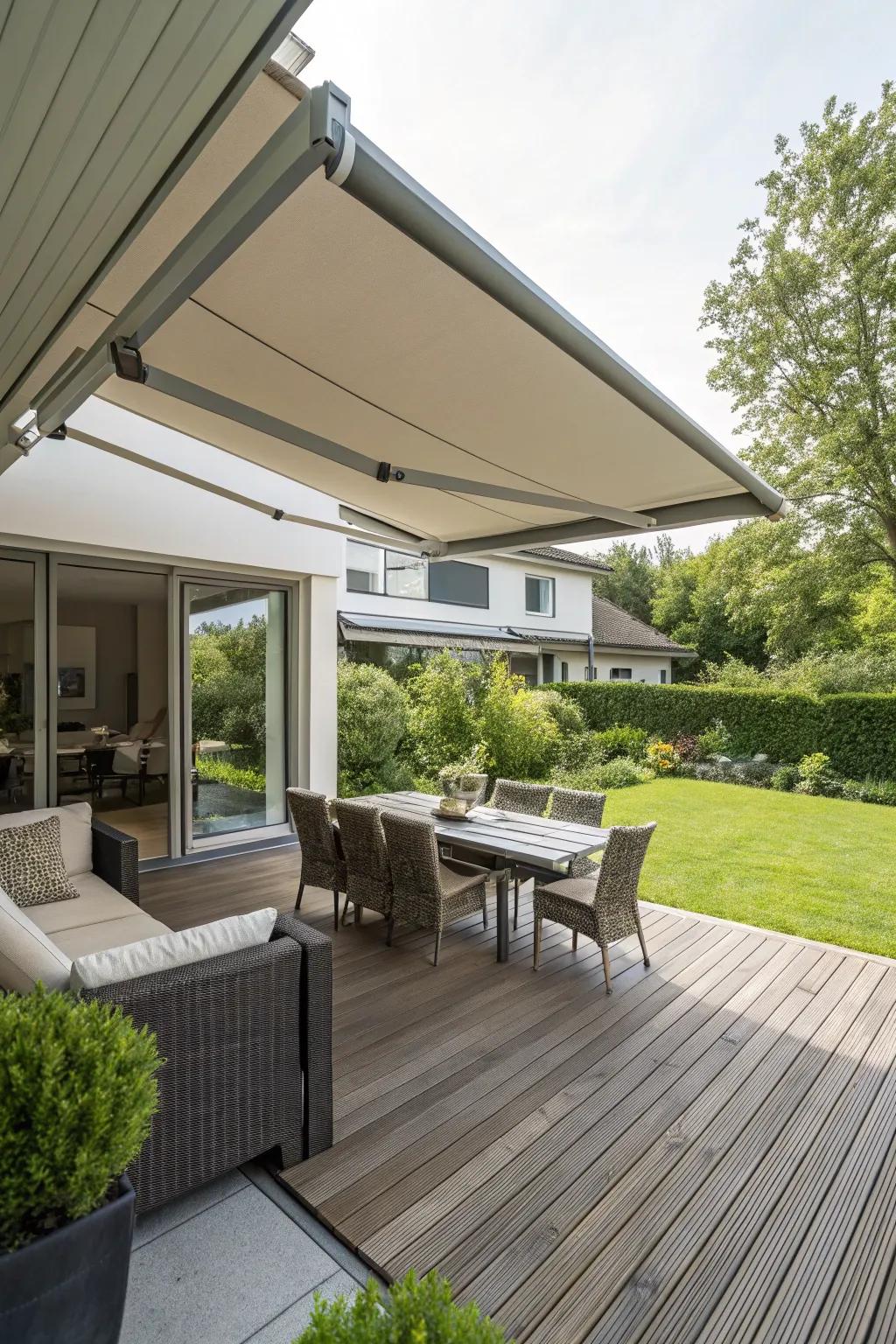 Enjoy the sun or shade as you please with retractable designs.