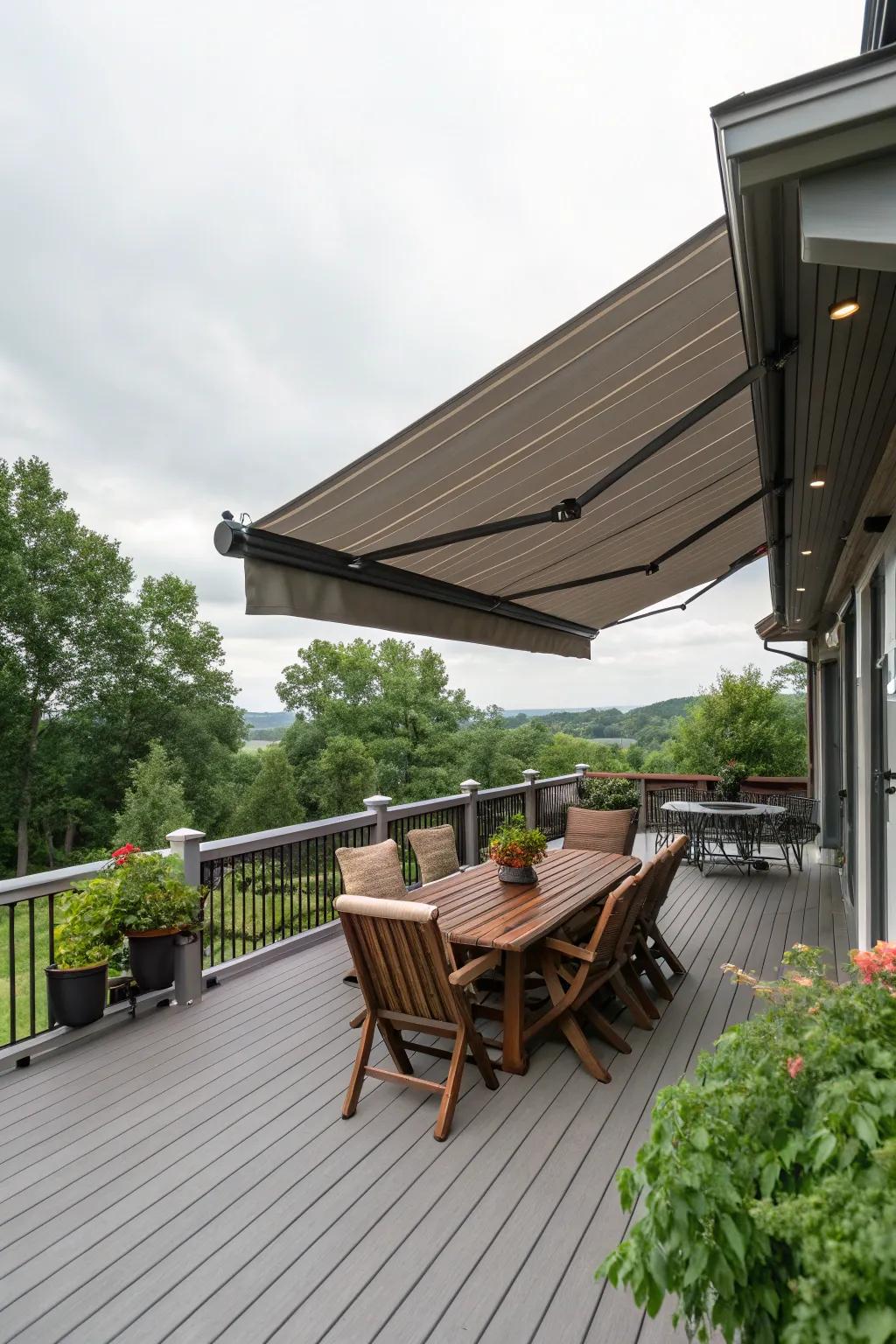 Extend your living space with deck coverage.