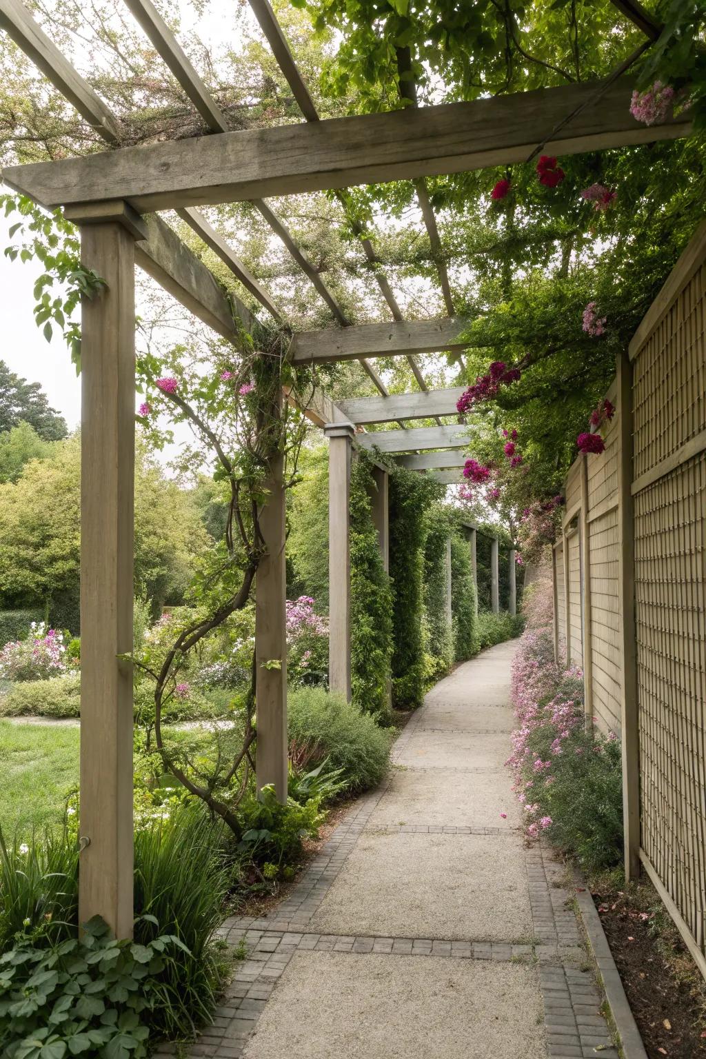 Pergola screens offer style and seclusion in your garden.