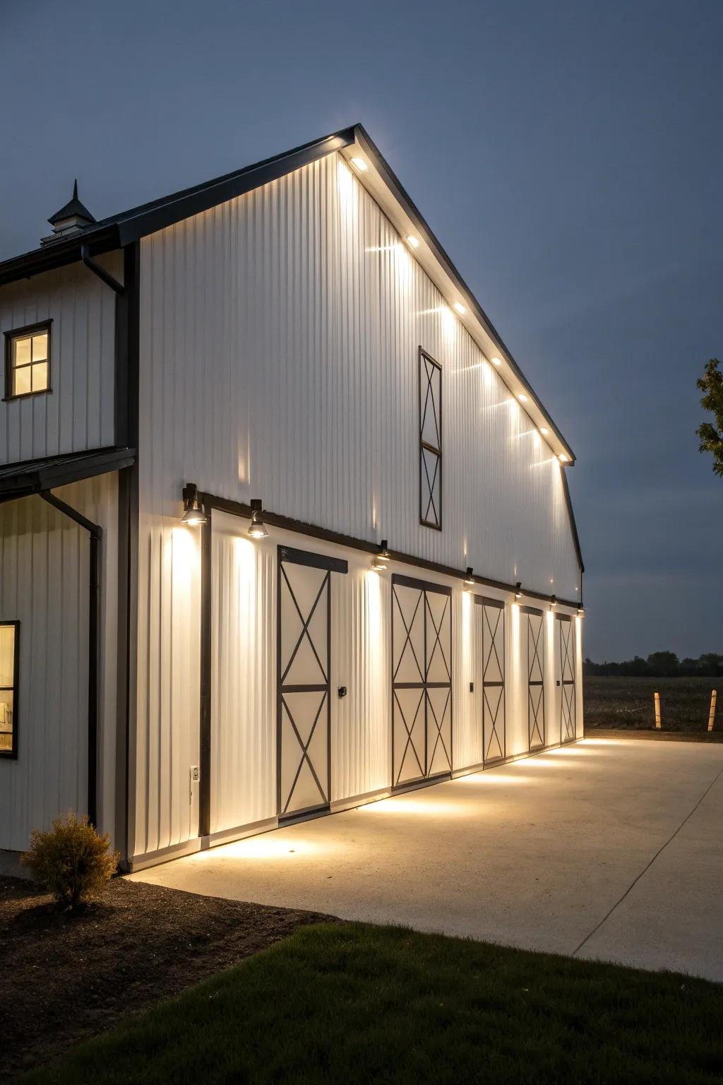 Downlighting offers a sleek and contemporary aesthetic.