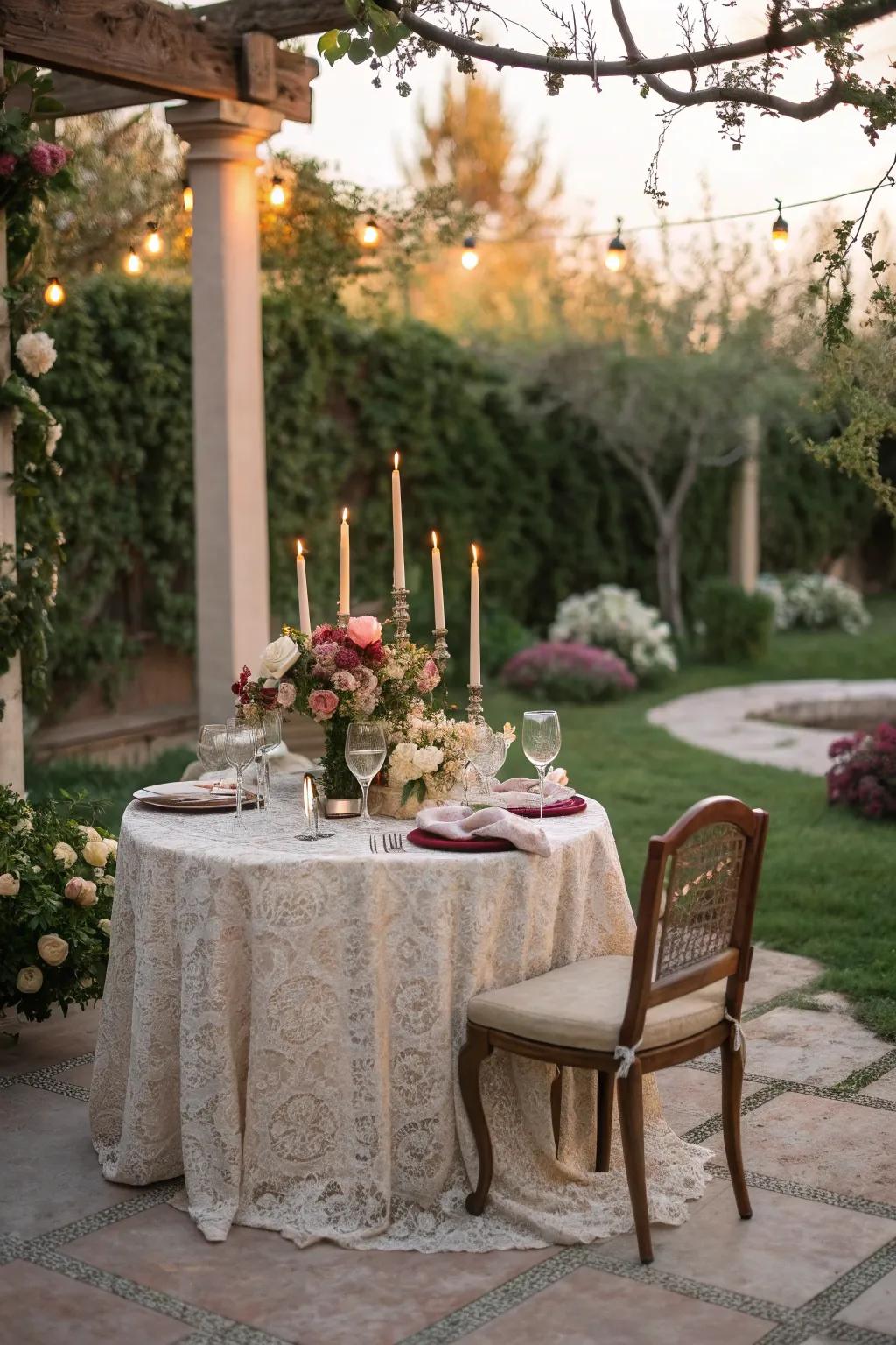 An intimate setup is perfect for special occasions.