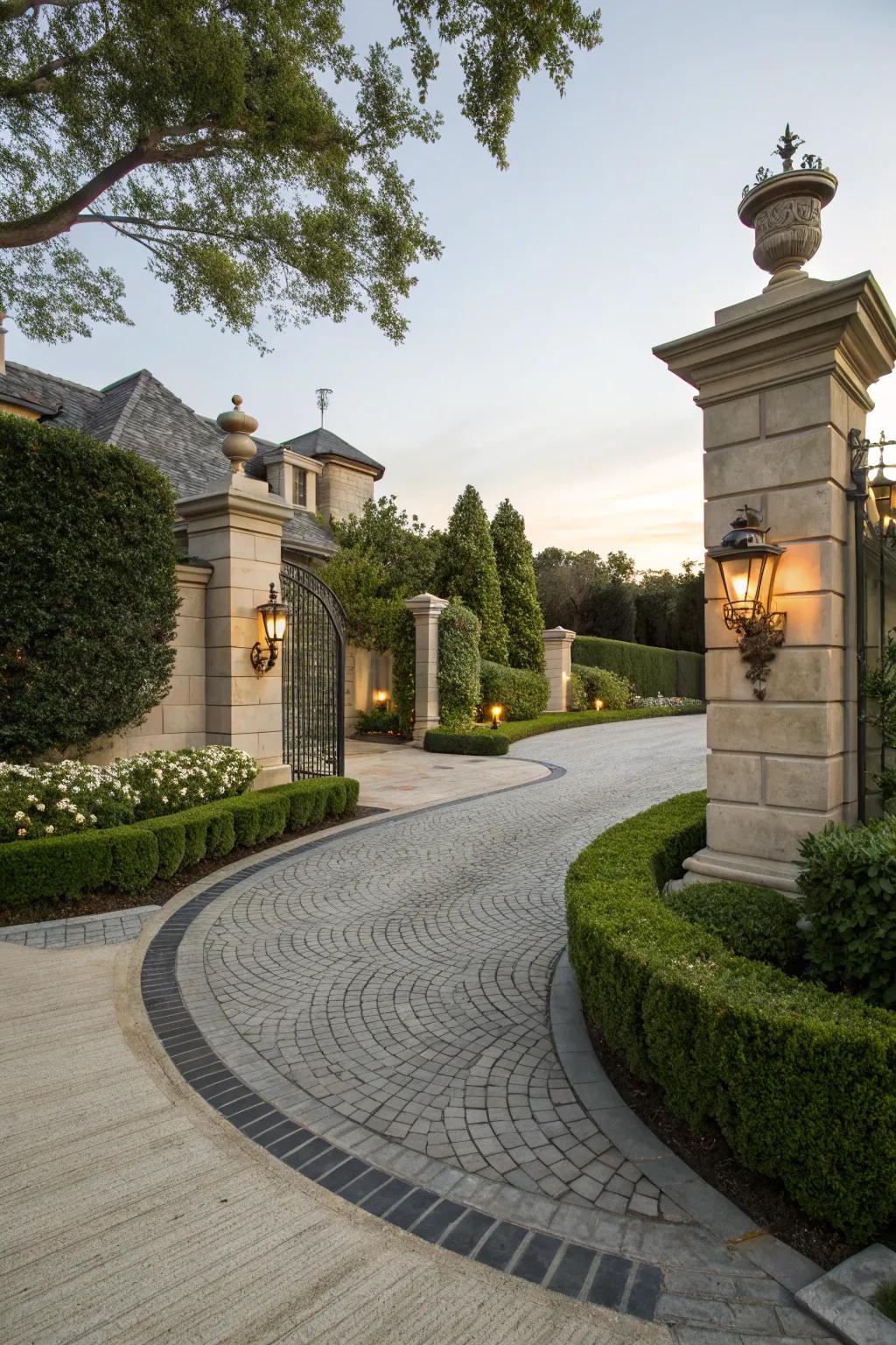 Elegant circular driveway design