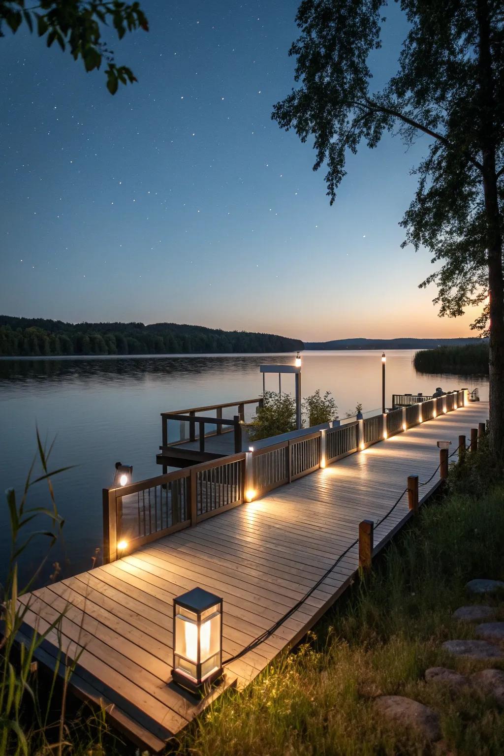 Solar lights provide sustainable illumination for your deck.