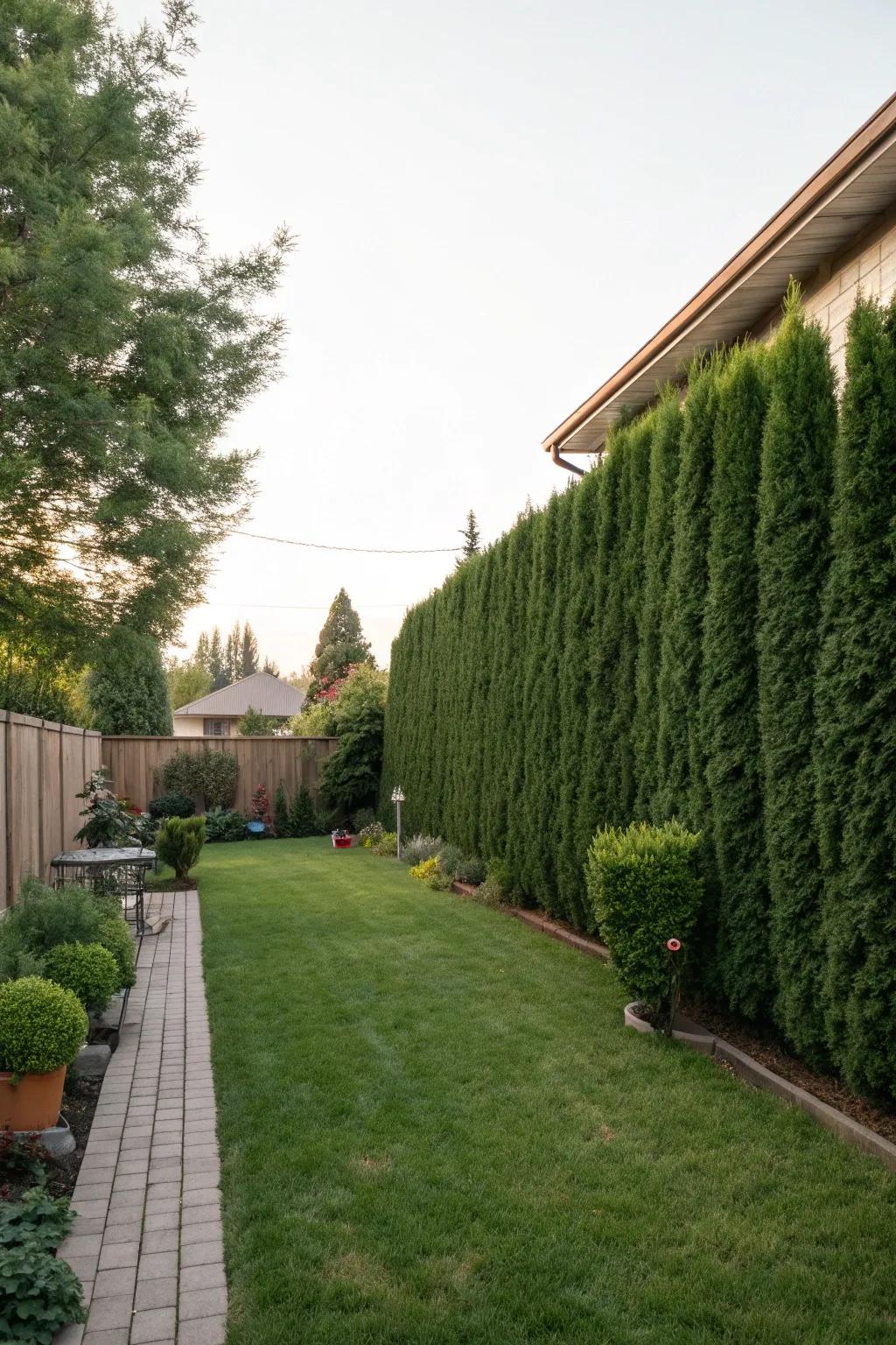 Dense hedges offer a natural and effective privacy solution.