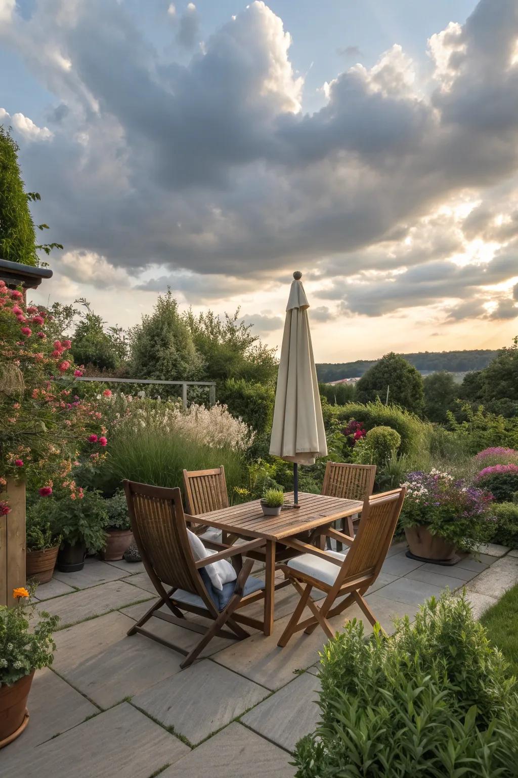 Strategic furniture arrangement can enhance privacy in your backyard.