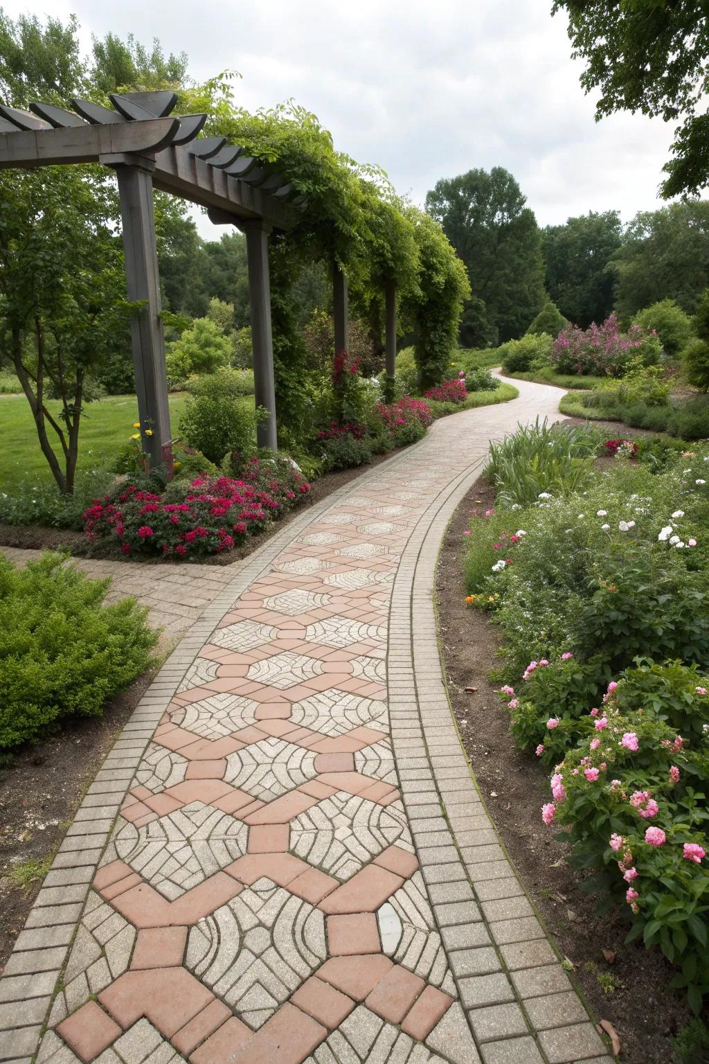Interlocking pavers offer stability with style.