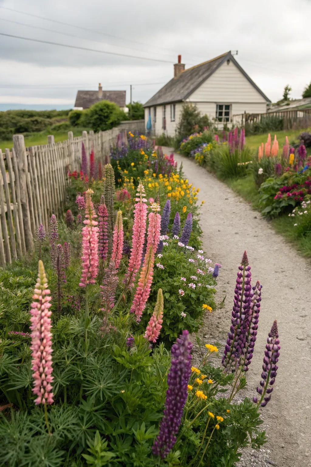 A natural wildflower patch buzzing with life.