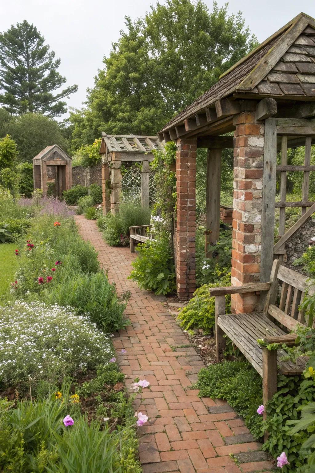 Unique features crafted from reclaimed materials.