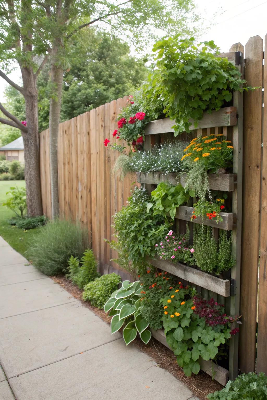 Maximize space with a vertical garden.