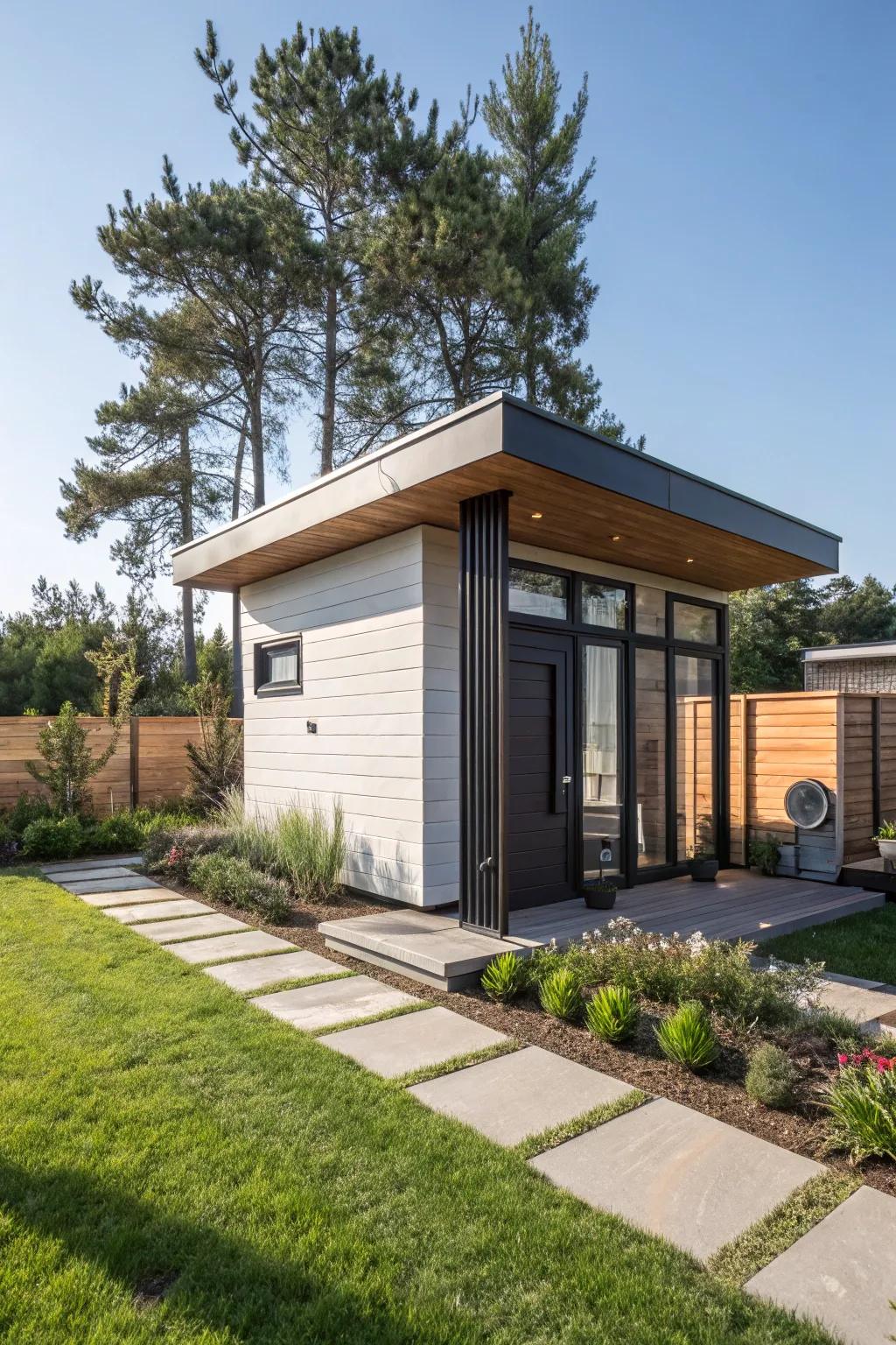 Functional and stylish small well house optimized for limited space.