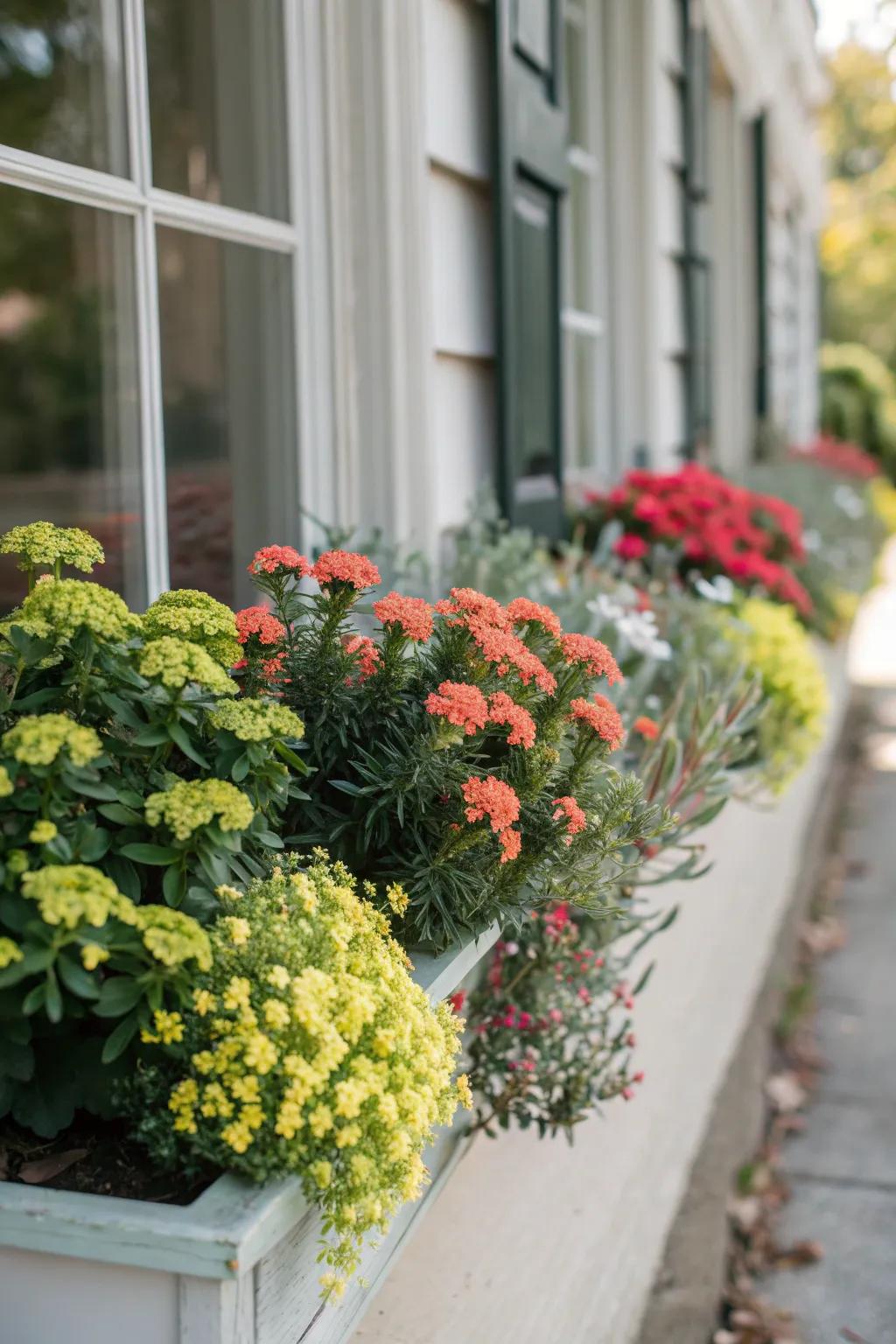 Euphorbia adds an airy accent to sunny window boxes.