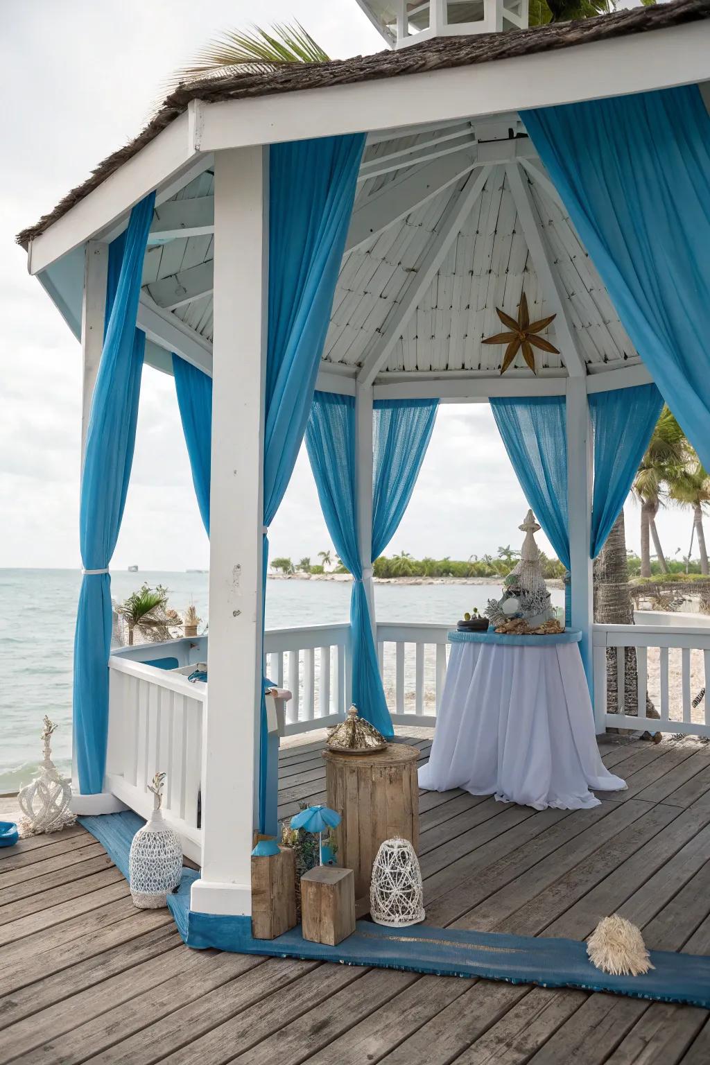 Infuse coastal vibes with light decor and open design.