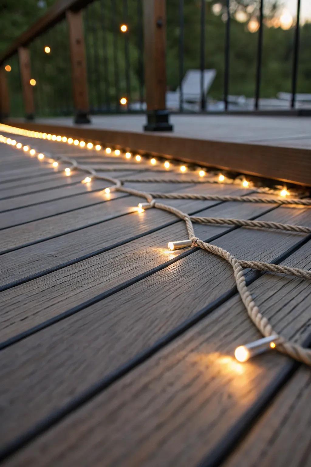 Surprise and delight with seamless deck floor illumination.