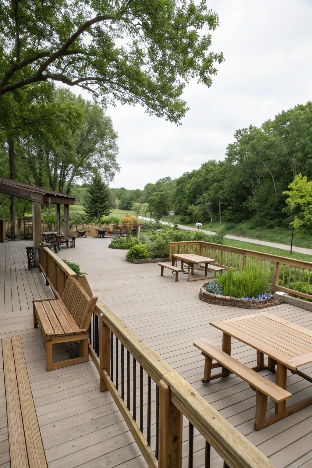 Large, inviting deck perfect for entertaining and unwinding.