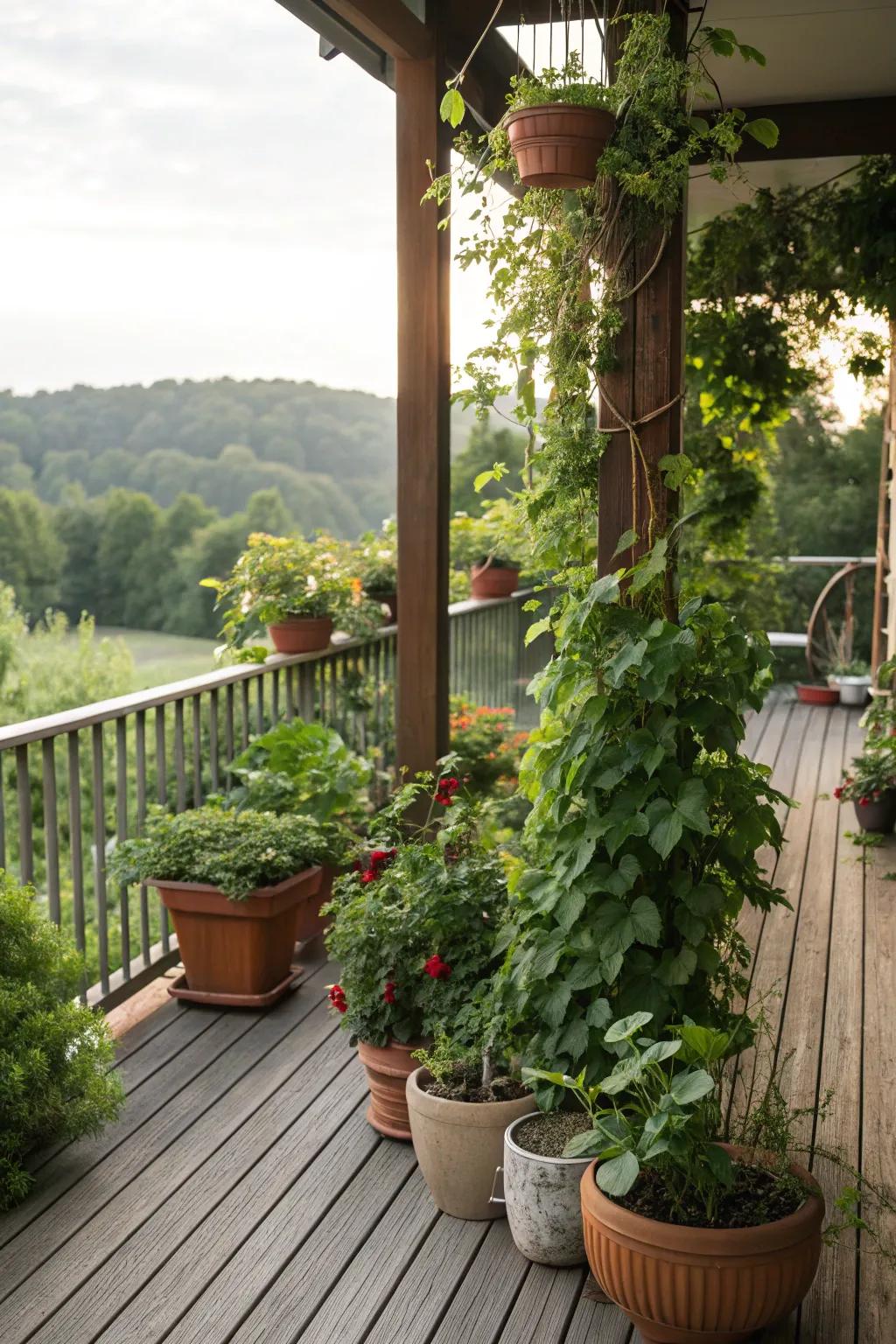 Natural elements enhance the vibrancy of your deck.