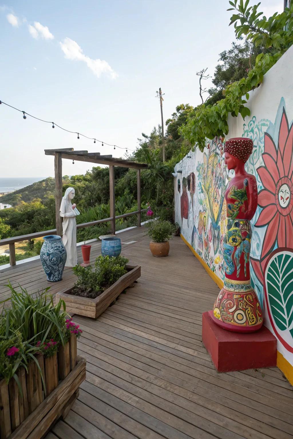 Artistic accents personalize and elevate your deck's design.
