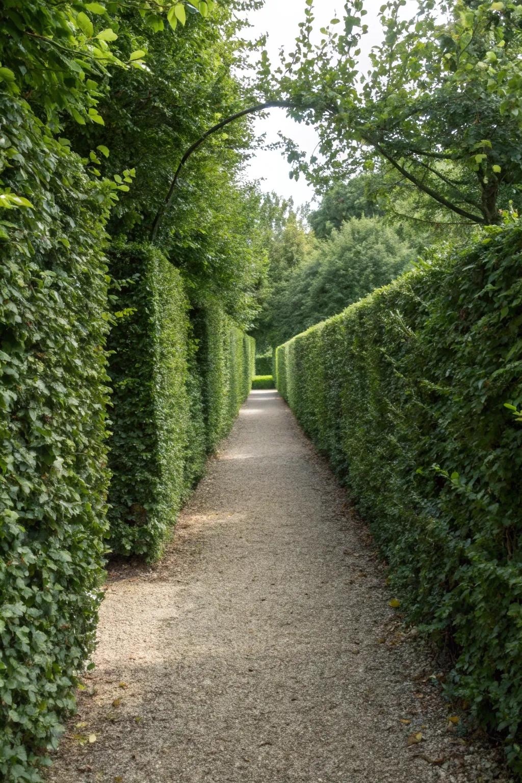 Privet hedges offer classic, reliable privacy.