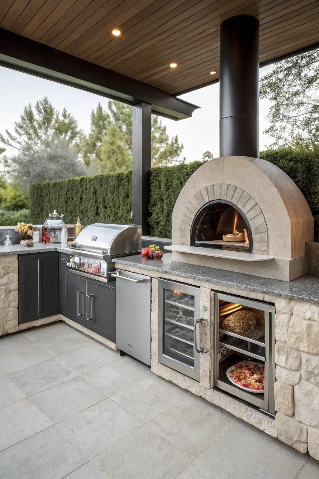 Upgrade your outdoor kitchen with seamlessly integrated appliances.