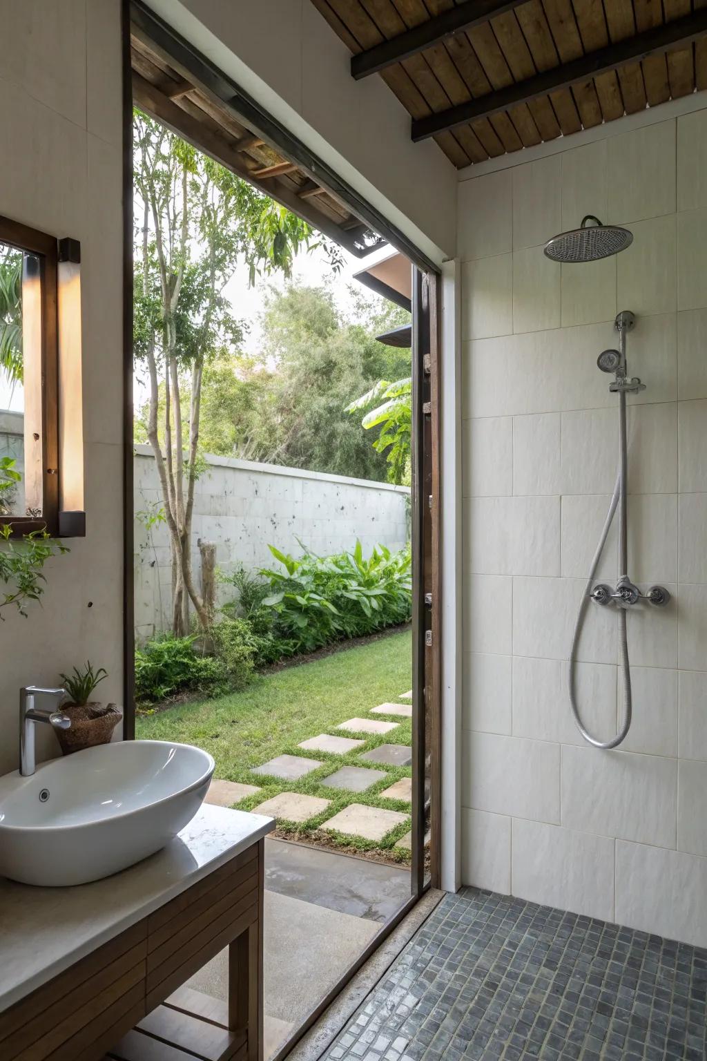 Essential features for practical outdoor bathrooms.