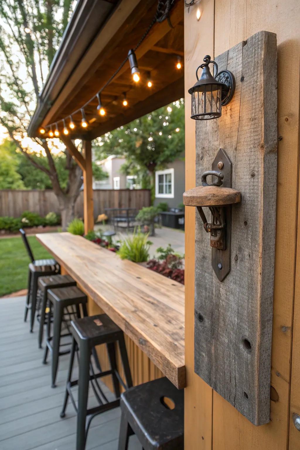 Craft a practical and stylish wall-mounted bottle opener from simple materials.