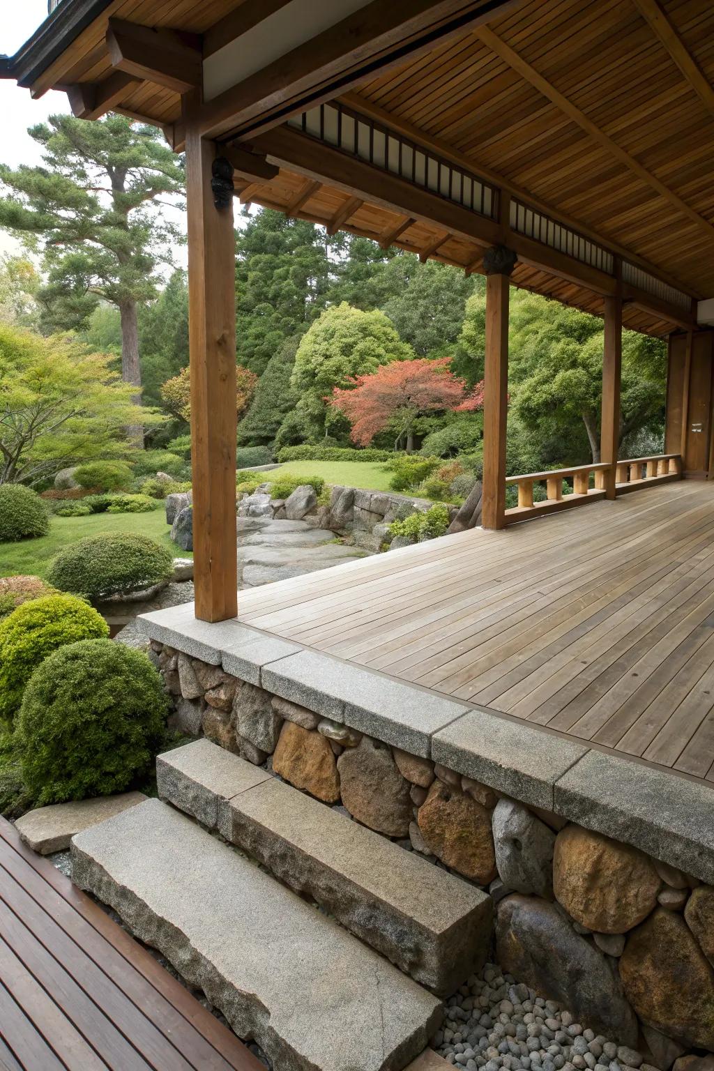Create depth by incorporating multi-level deck areas.