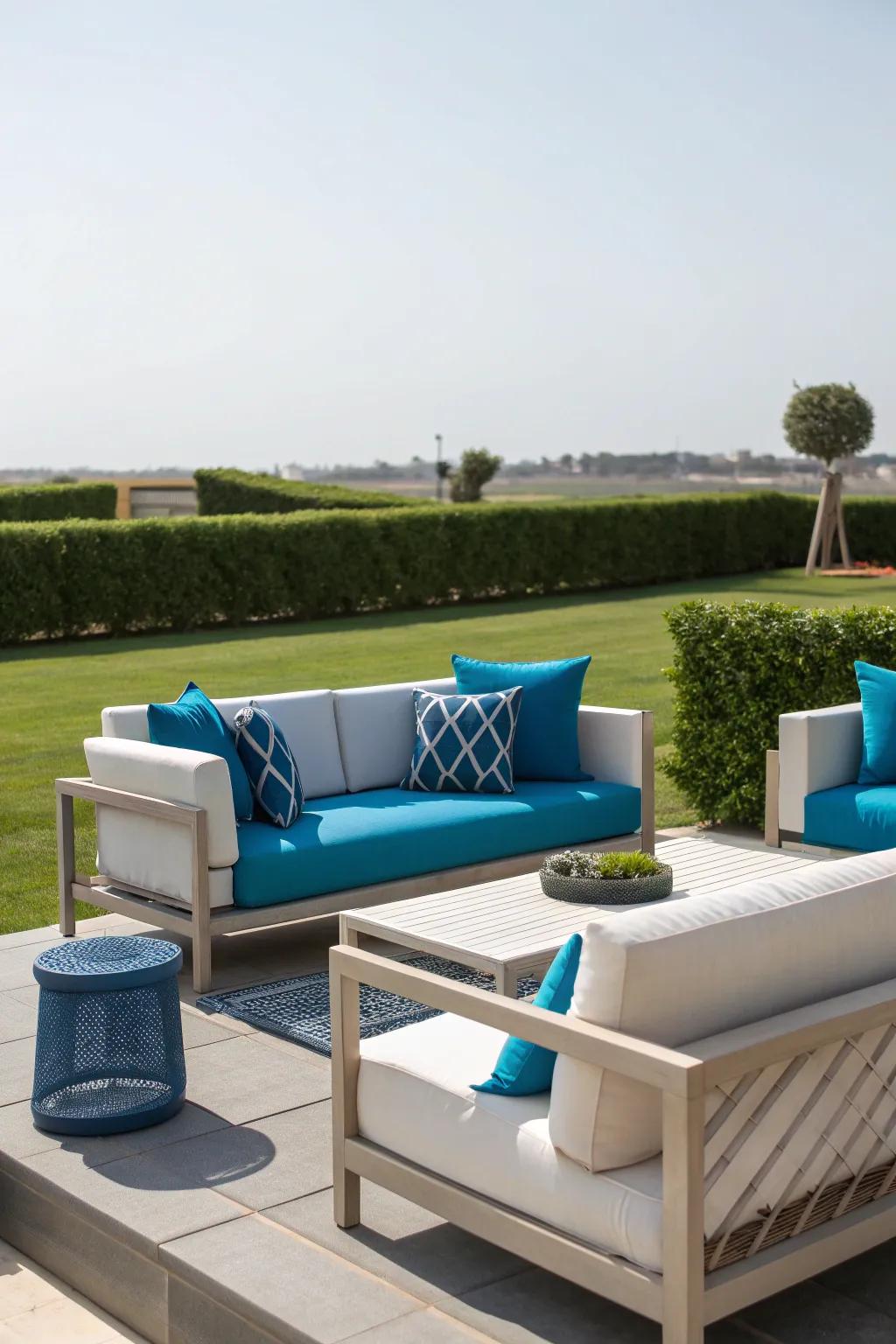 Inject personality through vibrant color accents.