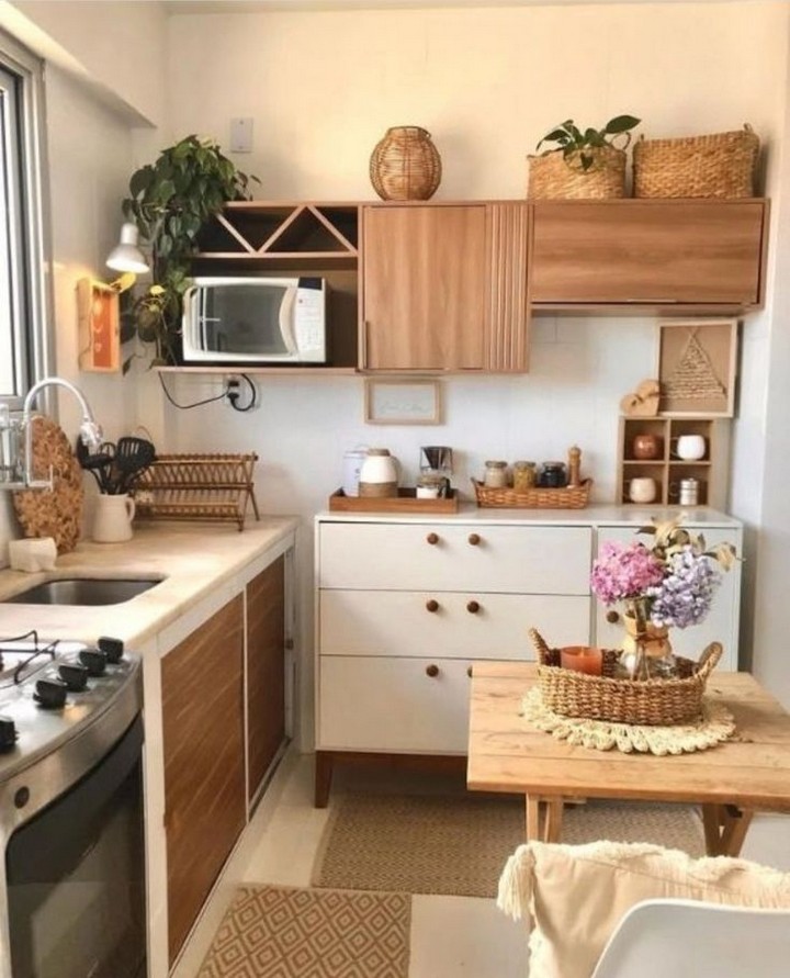 Organized small kitchen space