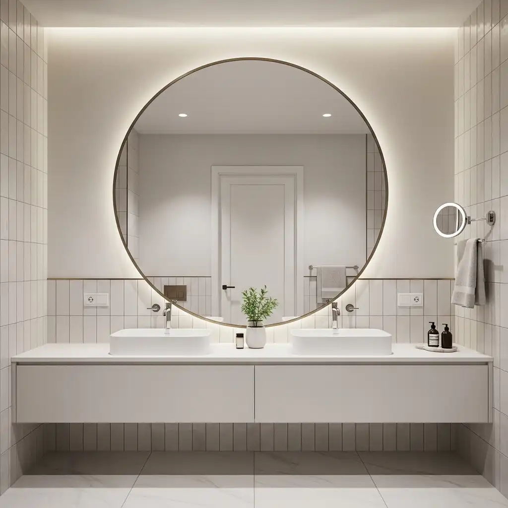 Grand Circular Bathroom Mirror
