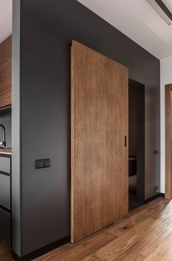 Bathroom barn door rustic design