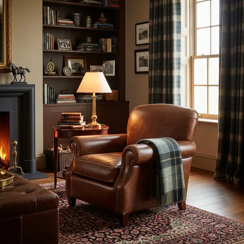 Classic leather armchair