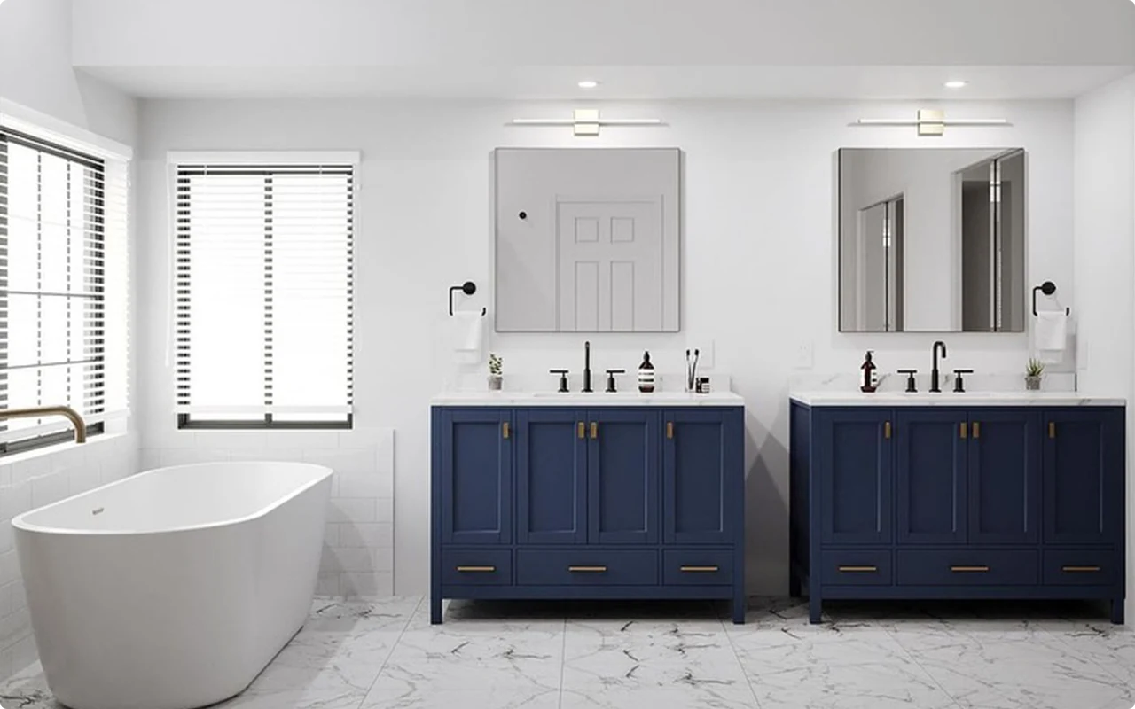 Stunning Navy Blue Bathroom Ideas for Modern Homes Stunning Navy Blue Bathroom Ideas for Modern Homes