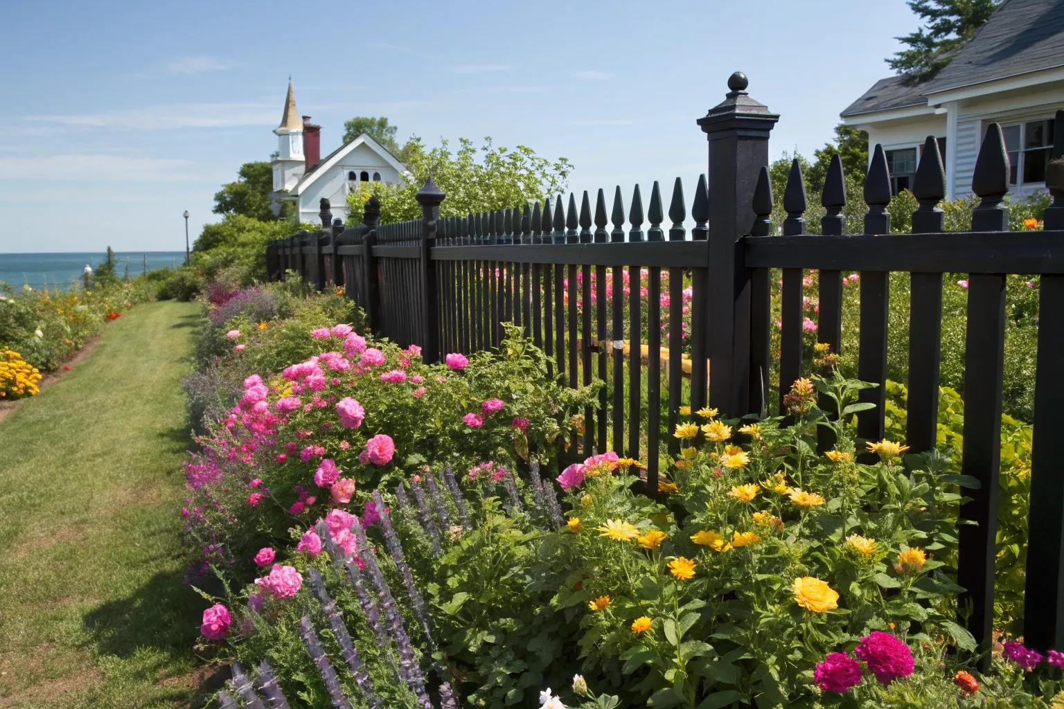 18+ Stylish Black Picket Fence Ideas for Your Home
