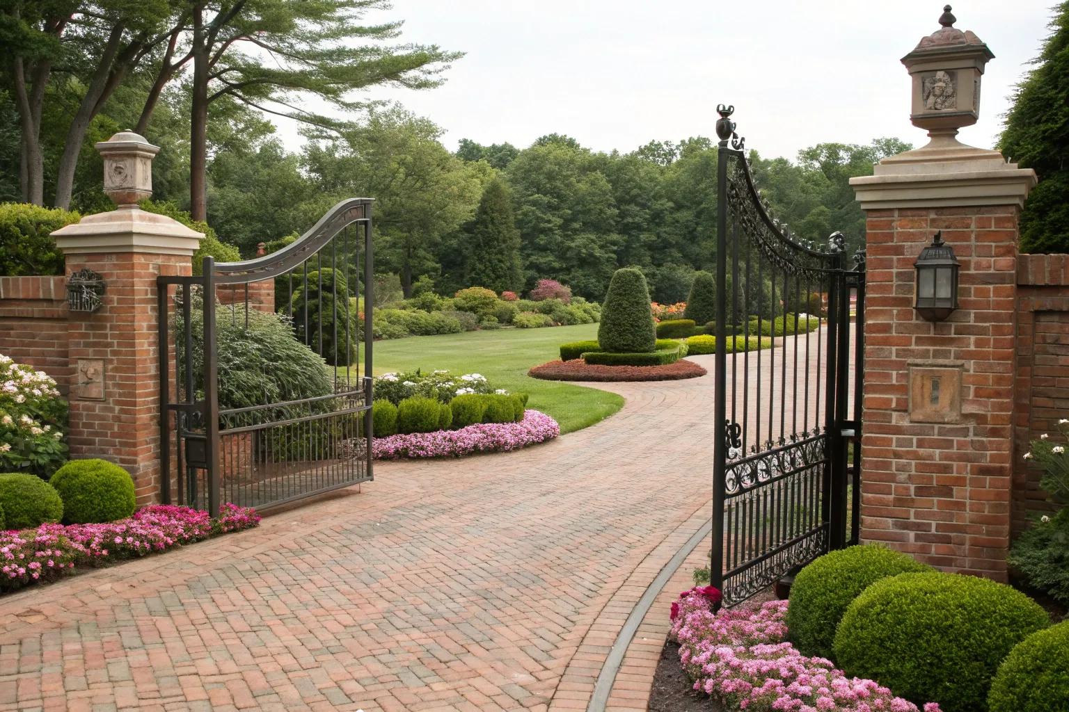 16+ Inspiring Brick Driveway Entrance Ideas