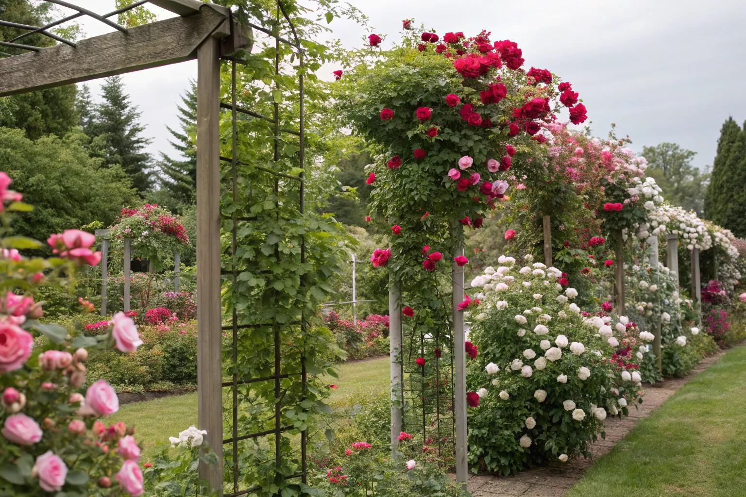 Stunning Climbing Rose Trellis Ideas to Beautify Your Garden