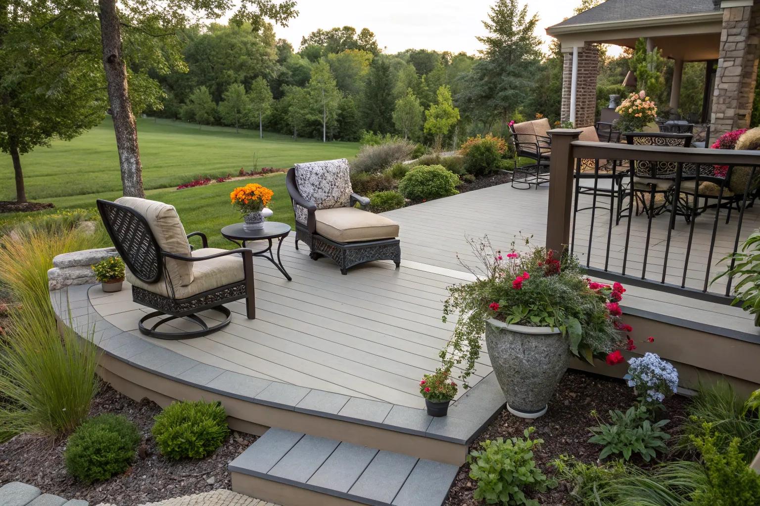 Creative Smart Composite Decking Ideas for Concrete Surfaces