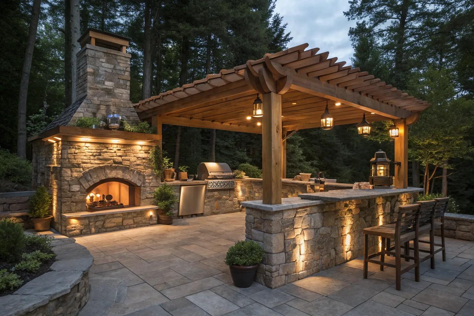 Inspiring Corner Outdoor Kitchen Ideas for Stylish Outdoor Living