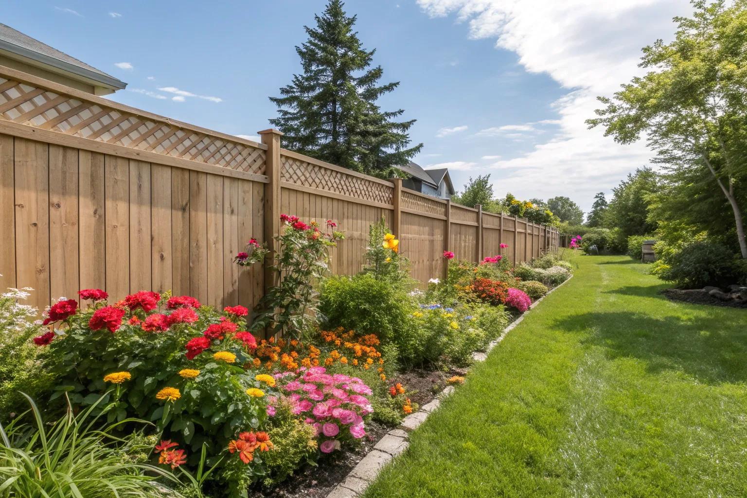 15+ Charming Flower Bed Ideas Along Your Fence