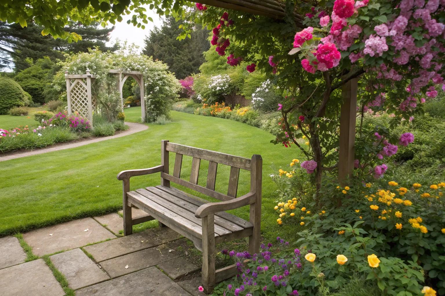 19+ Creative Garden Bench Landscaping Ideas 19+ Creative Garden Bench Landscaping Ideas