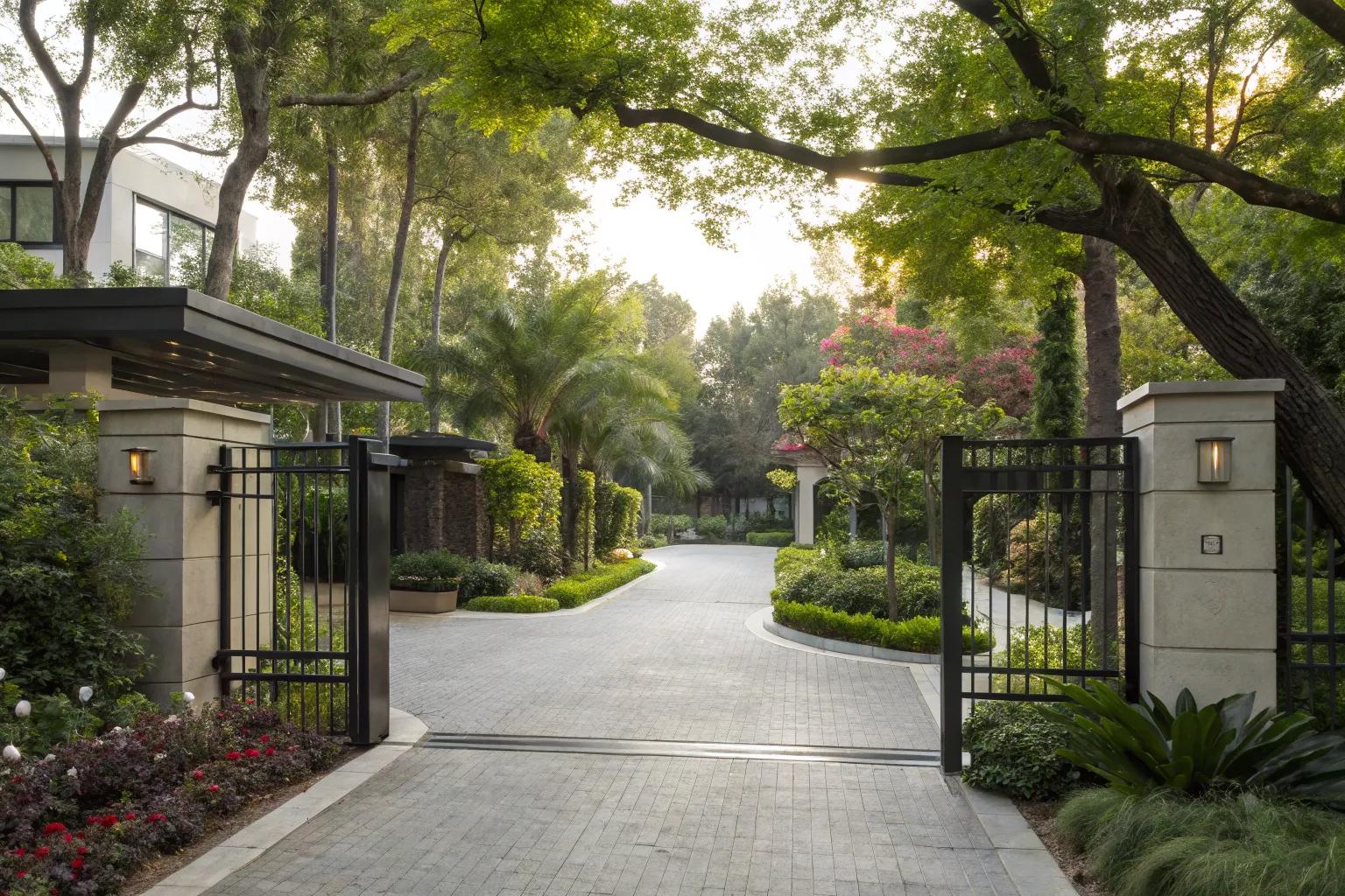 18+ Stylish Gated Driveway Entrance Ideas