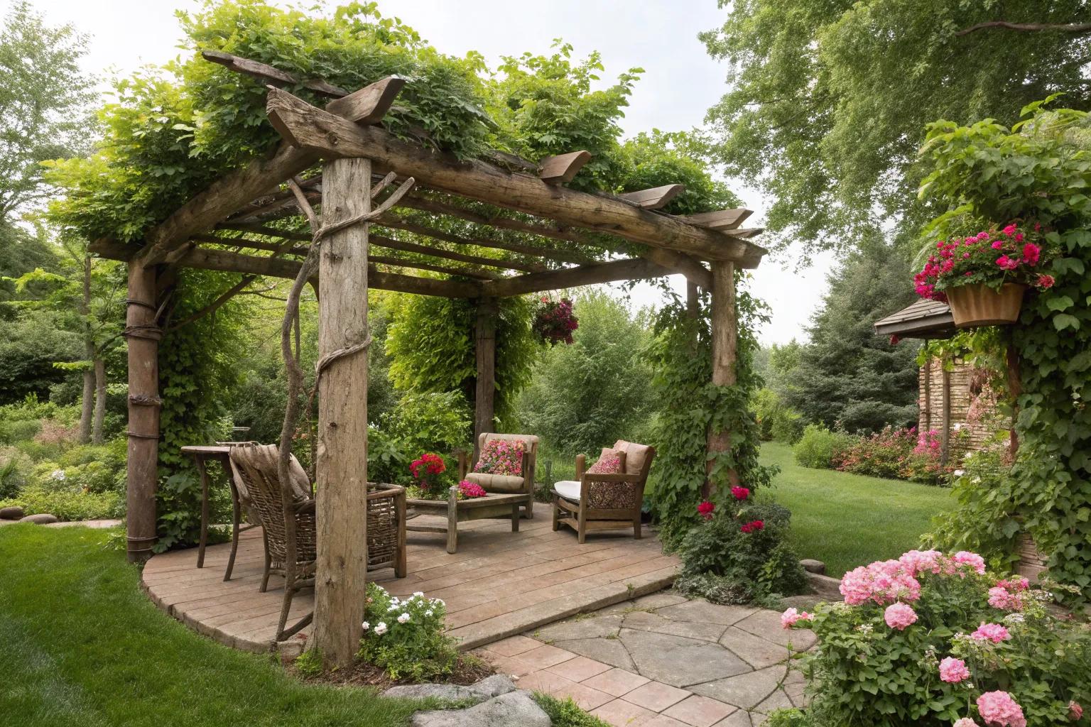 Inspiring Log Pergola Ideas to Transform Your Backyard