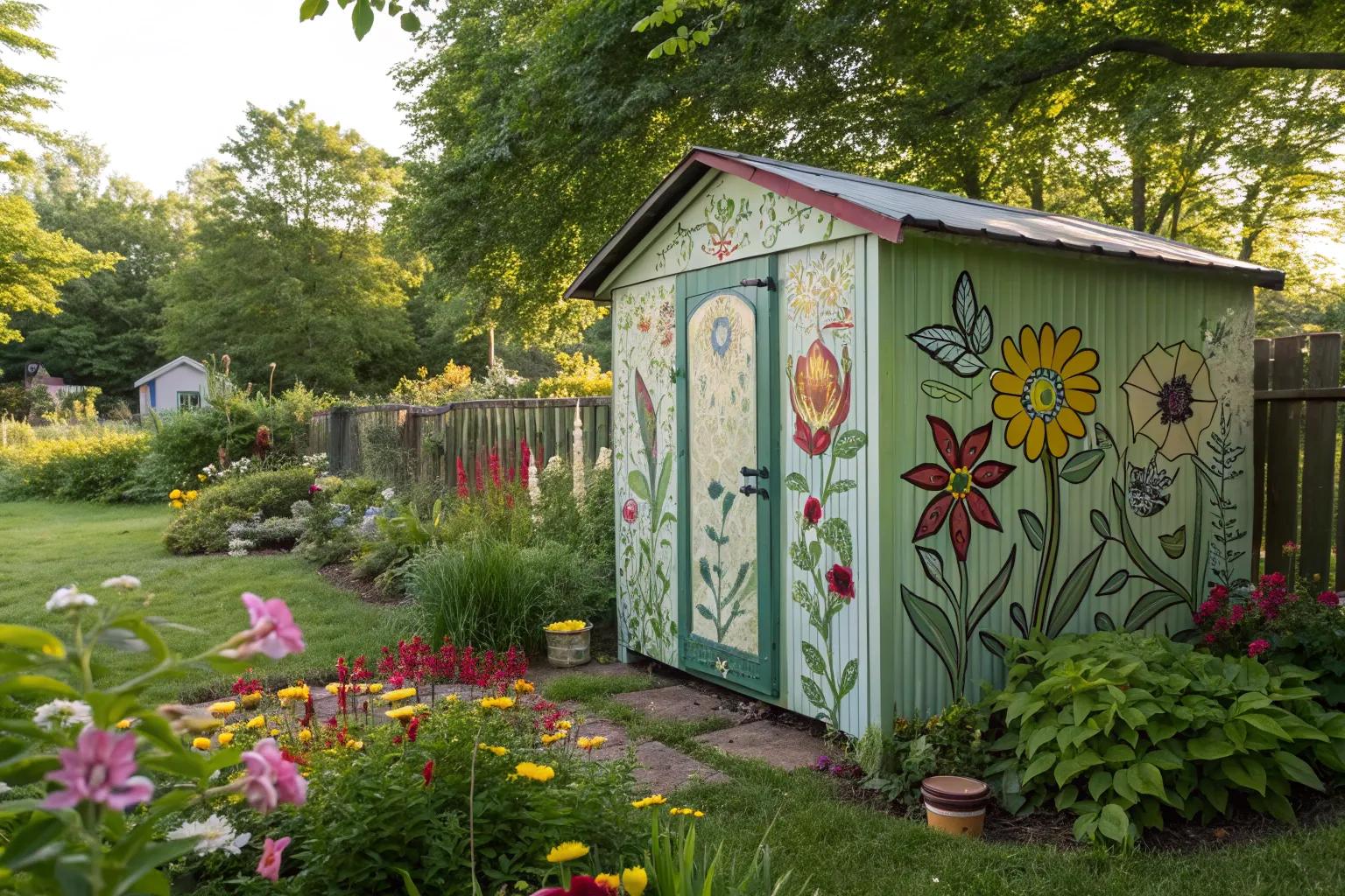 16+ Creative Metal Shed Paint Ideas