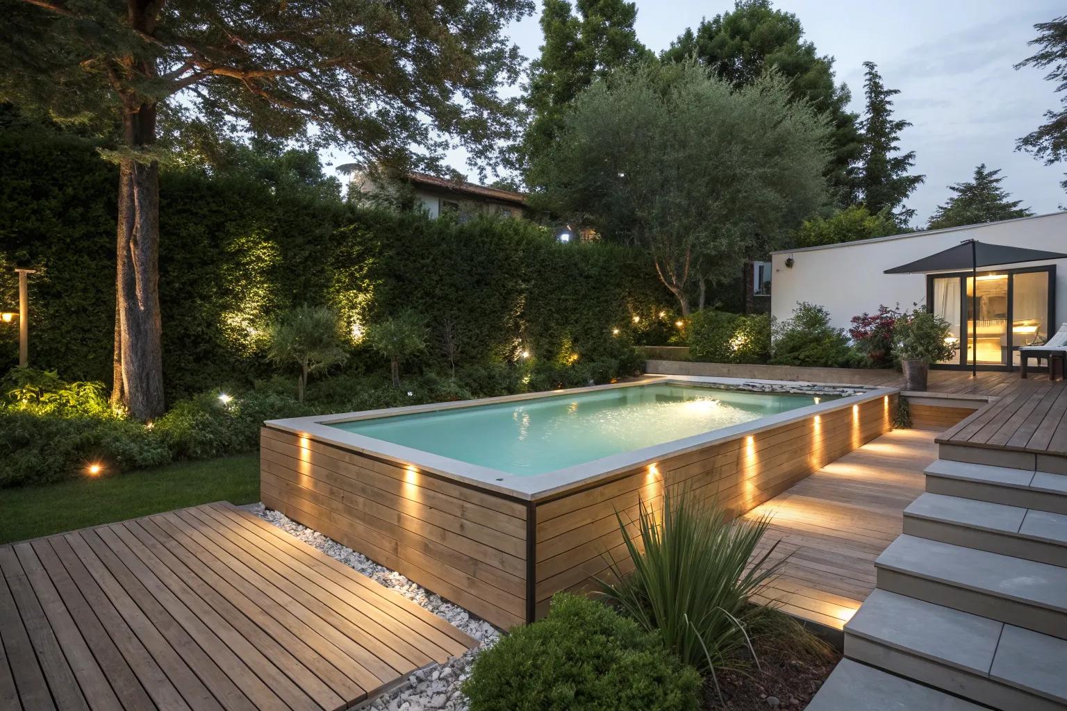 Stylish Modern Above Ground Pool Ideas for a Chic Backyard